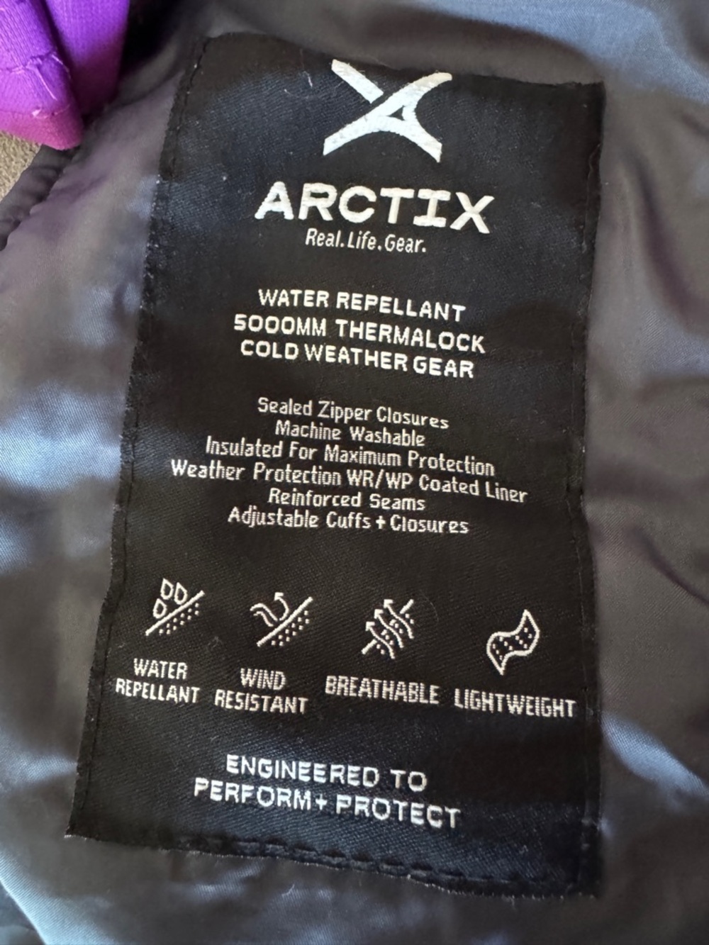 Arctix Women's Purple Insulated Bib Snow Overalls ( M) - Picture 3 of 15